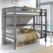 Lit Superposé 90x200 Hauteur 180 cm Sommier Inclus Vipack Pino Gris - vue 2