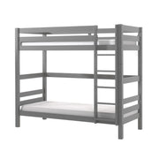 Lit Superposé 90x200 Hauteur 180 cm Sommier Inclus Vipack Pino Gris