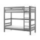 Lit Superposé 90x200 Hauteur 180 cm Sommier Inclus Vipack Pino Gris