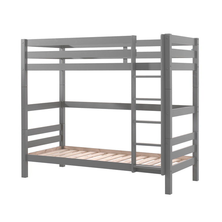 Lit Superposé 90x200 Hauteur 180 cm Sommier Inclus Vipack Pino Gris - vue 3