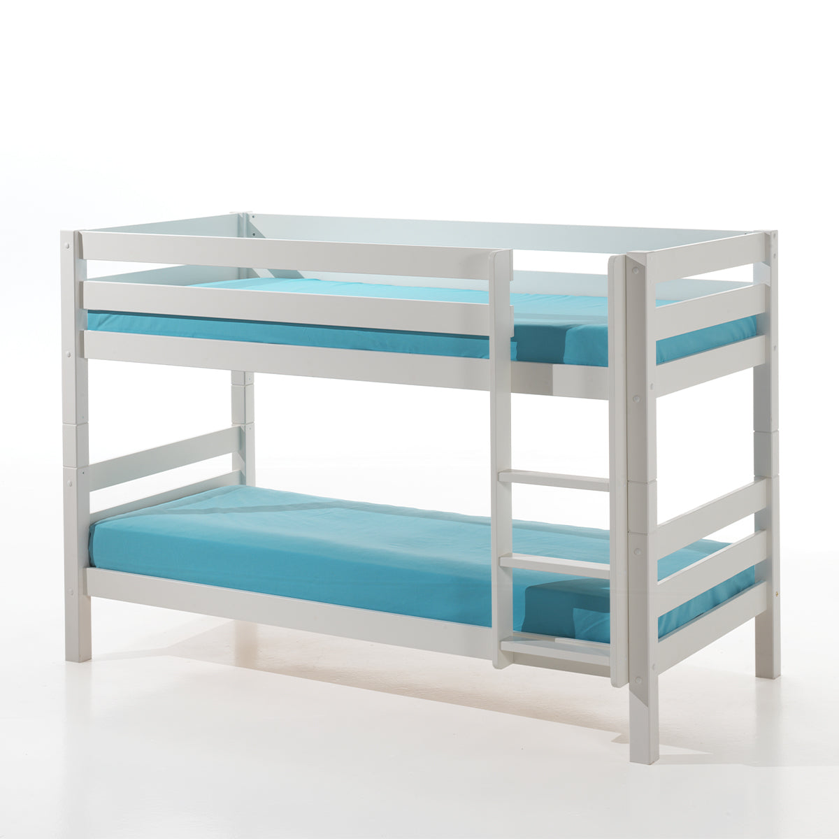 Lit Superposé 90x200 Hauteur 140 cm Sommier Inclus Vipack Pino - Blanc - vue 2