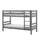 Lit Superposé 90x200 Hauteur 140 cm Sommier Inclus Vipack Pino Gris