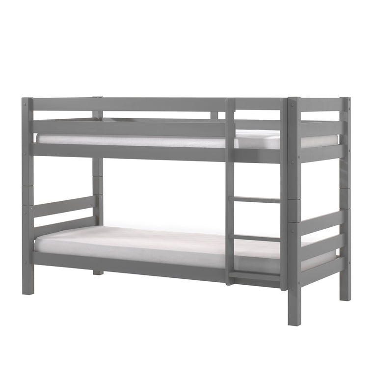 Lit Superposé 90x200 Hauteur 140 cm Sommier Inclus Vipack Pino Gris