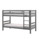 Lit Superposé 90x200 Hauteur 140 cm Sommier Inclus Vipack Pino Gris