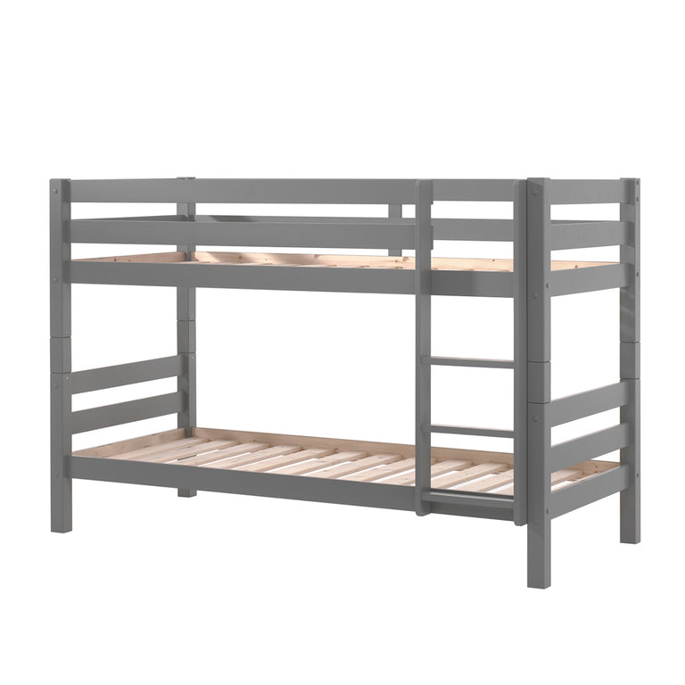 Lit Superposé 90x200 Hauteur 140 cm Sommier Inclus Vipack Pino Gris - vue 3