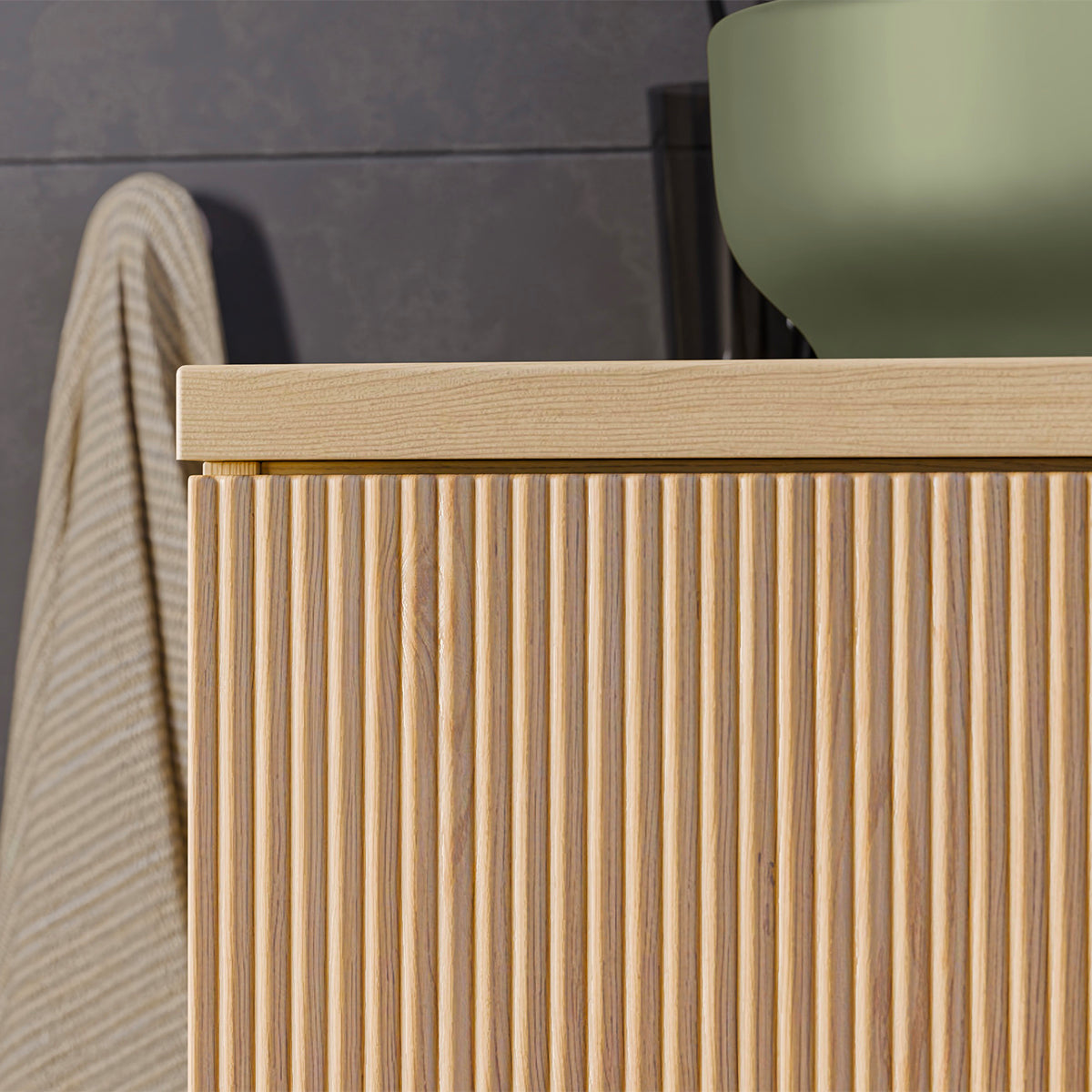 Meuble double vasque 120cm Isaline Bois - vue 7