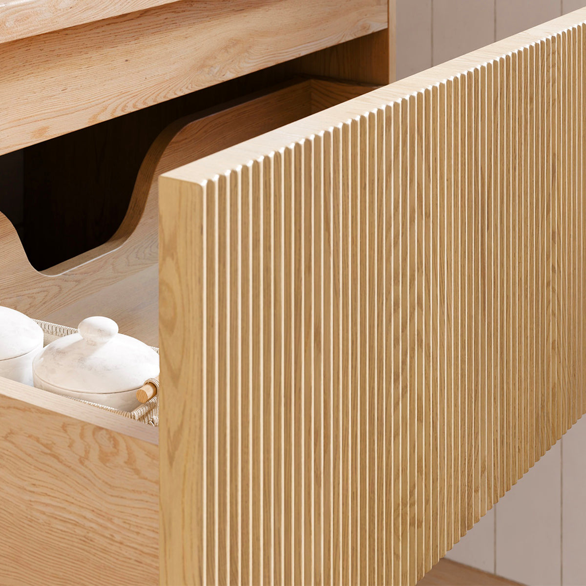 Ensemble meuble double vasque encastrée 120cm et colonne Isaline Bois - vue 10