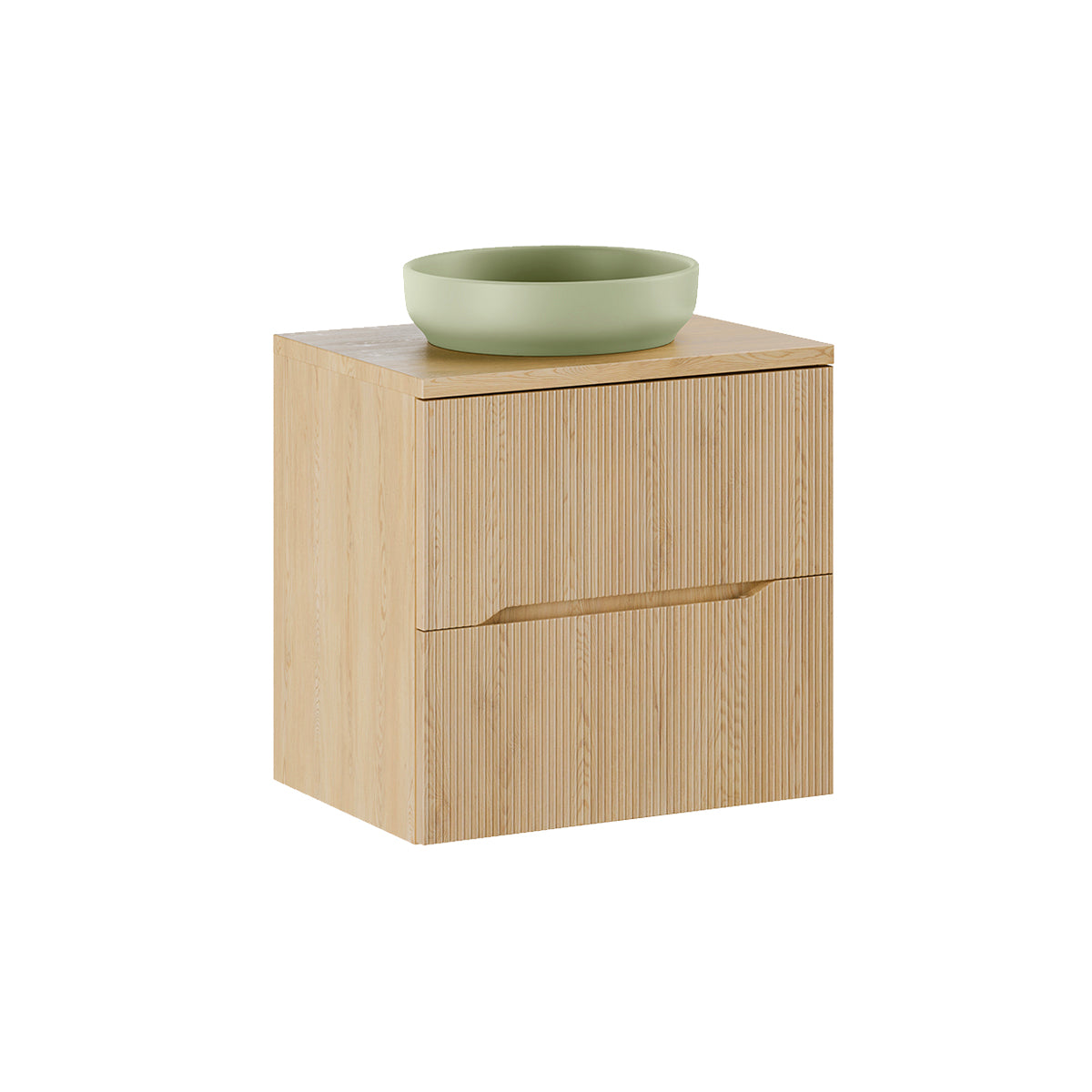 Meuble simple vasque 60cm Isaline Bois