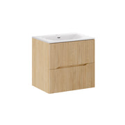 Meuble simple vasque encastrée 60cm Isaline Bois