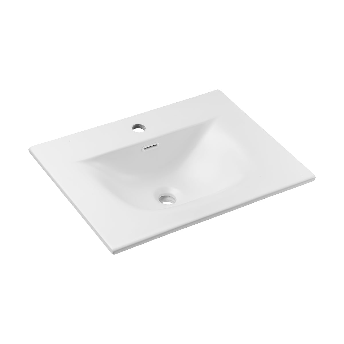 Meuble simple vasque encastrée 60cm Isaline Bois - vue 4