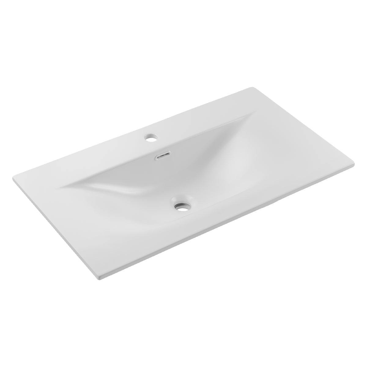 Ensemble meuble simple vasque encastrée 80cm et colonne Isaline Bois - vue 6