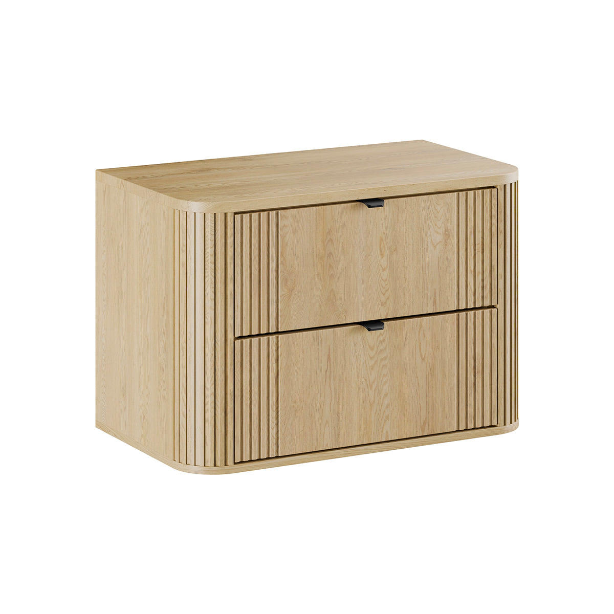 Ensemble meuble sous vasque 80cm et colonne Mila Bois - vue 2