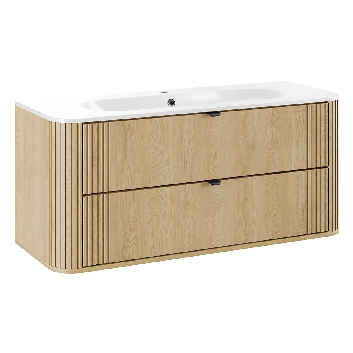 Meuble simple vasque encastrée 120cm Mila Bois