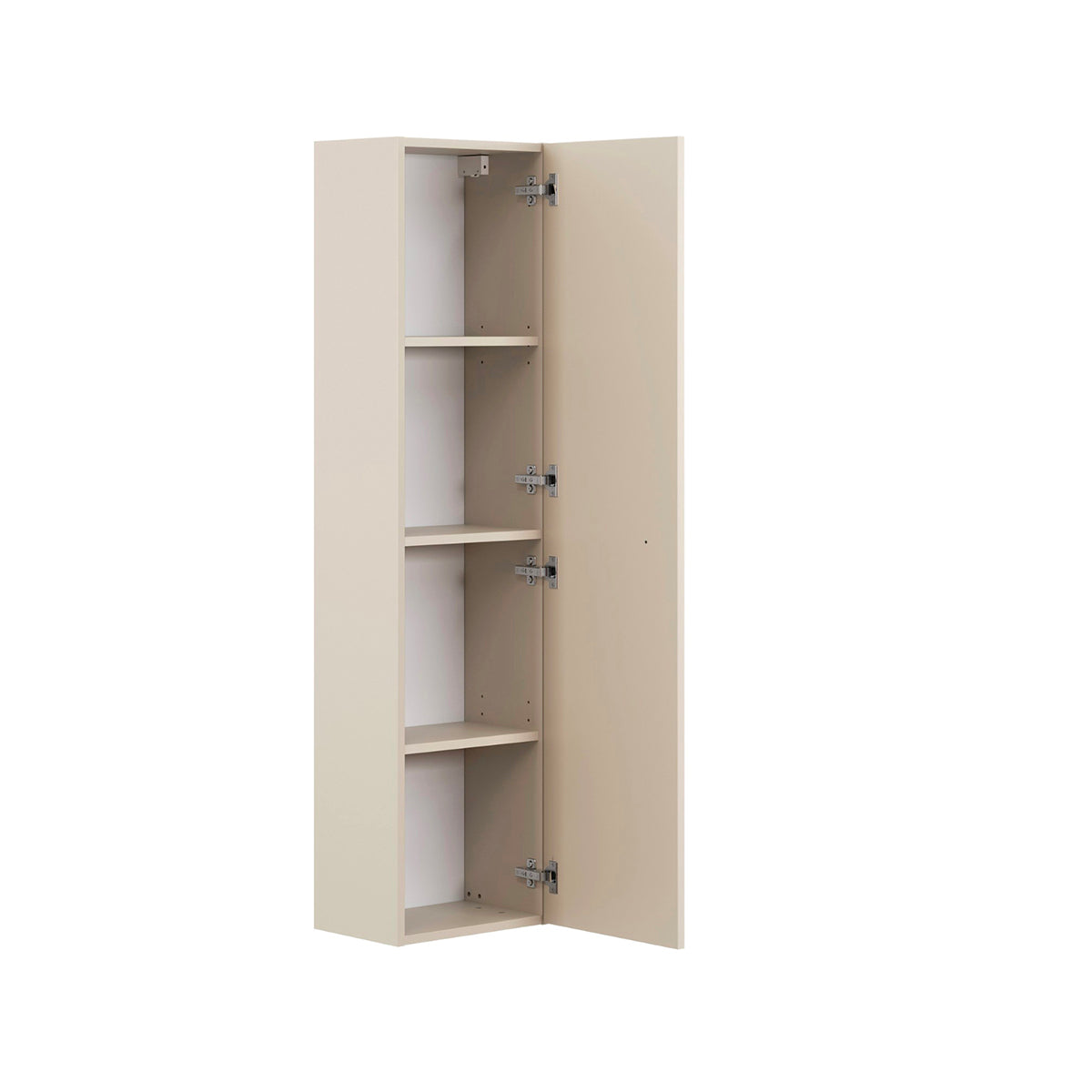 Ensemble meuble simple vasque encastrée 60cm et colonne Sanae Beige sable - vue 6