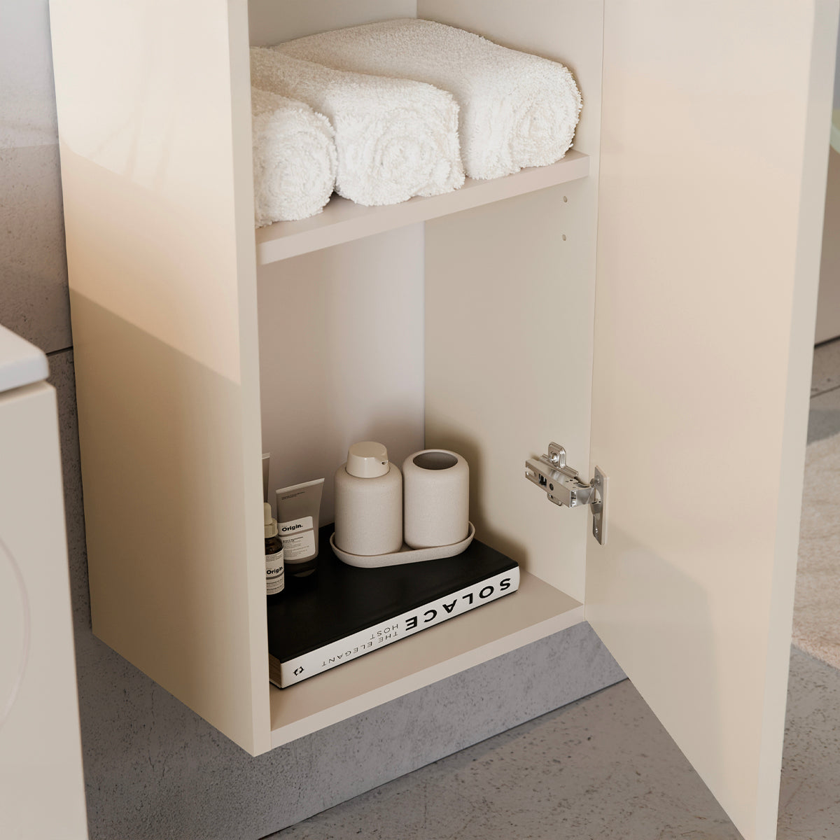 Ensemble meuble double vasque 120cm et colonne Sanae Beige sable - vue 9