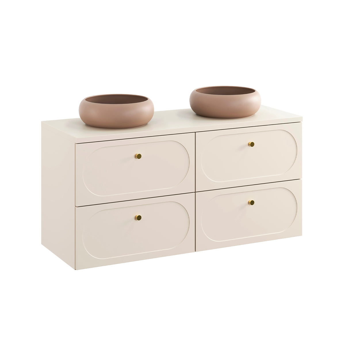 Meuble double vasque 120cm Sanae Beige sable