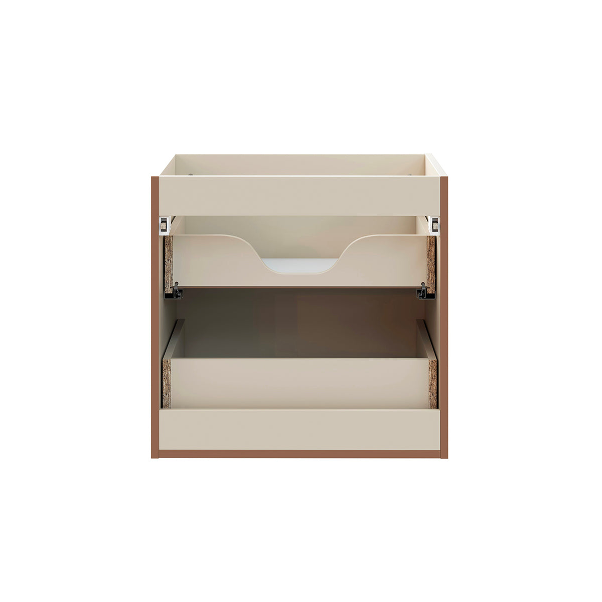 Ensemble meuble simple vasque 60cm et colonne Sanae Beige sable - vue 4