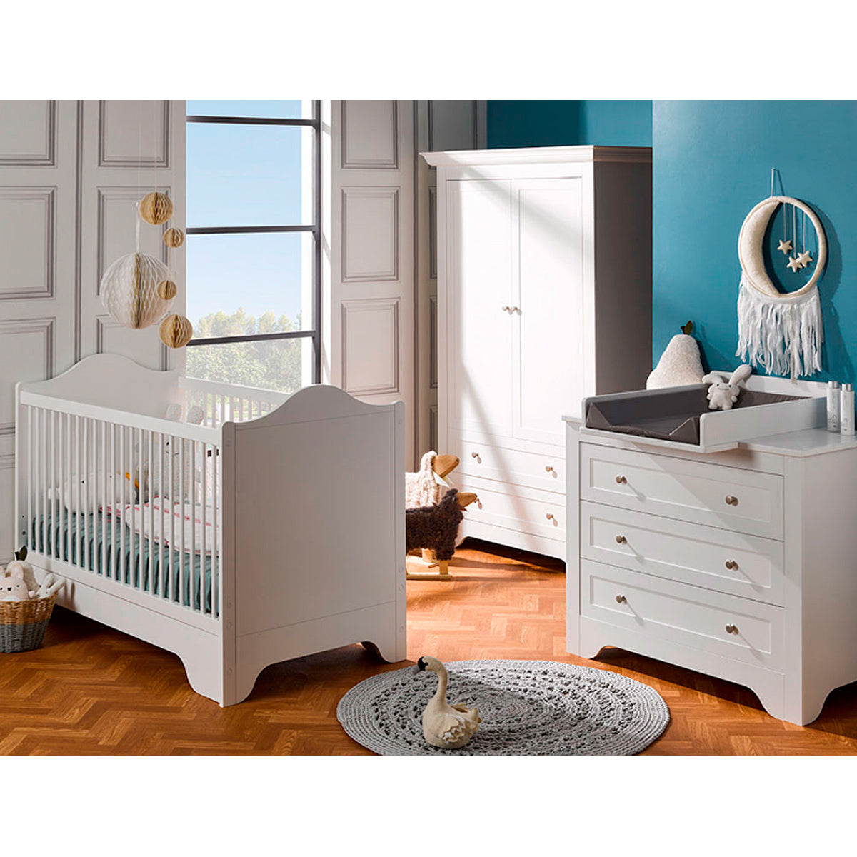 Lit bébé évolutif et Commode à langer Bébé Provence Occitane Blanc - vue 5