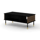 Table basse 110 cm Rani Bois et Noir
