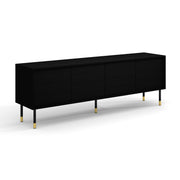 Meuble TV 4 portes 180 cm Rani Noir