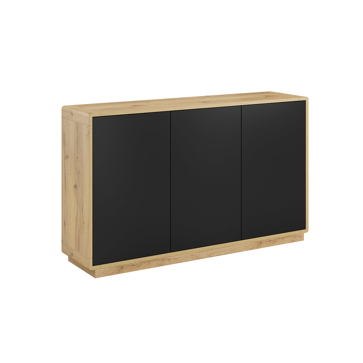 Buffet 3 portes Raven Noir et Bois