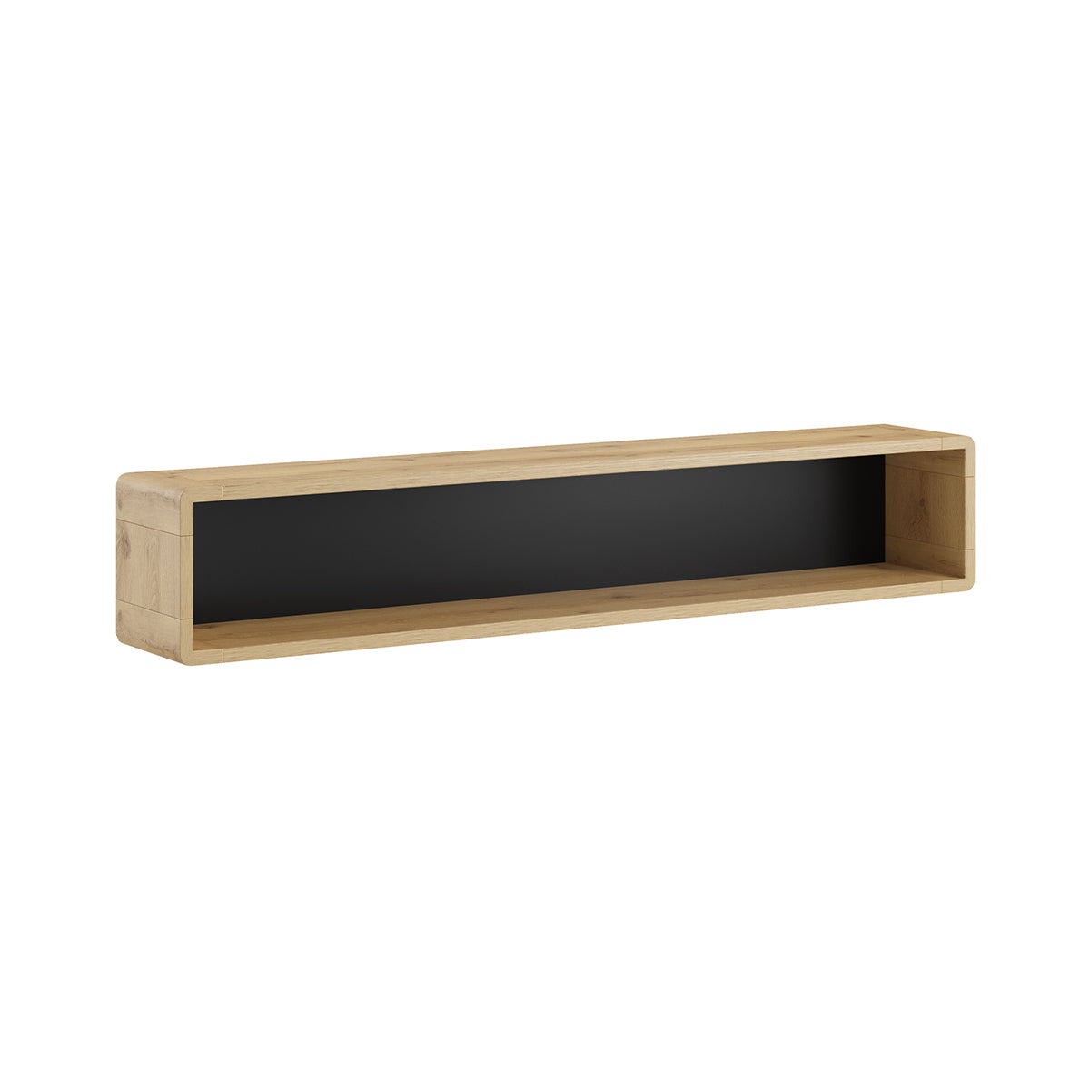 Etagère murale Raven Noir et Bois