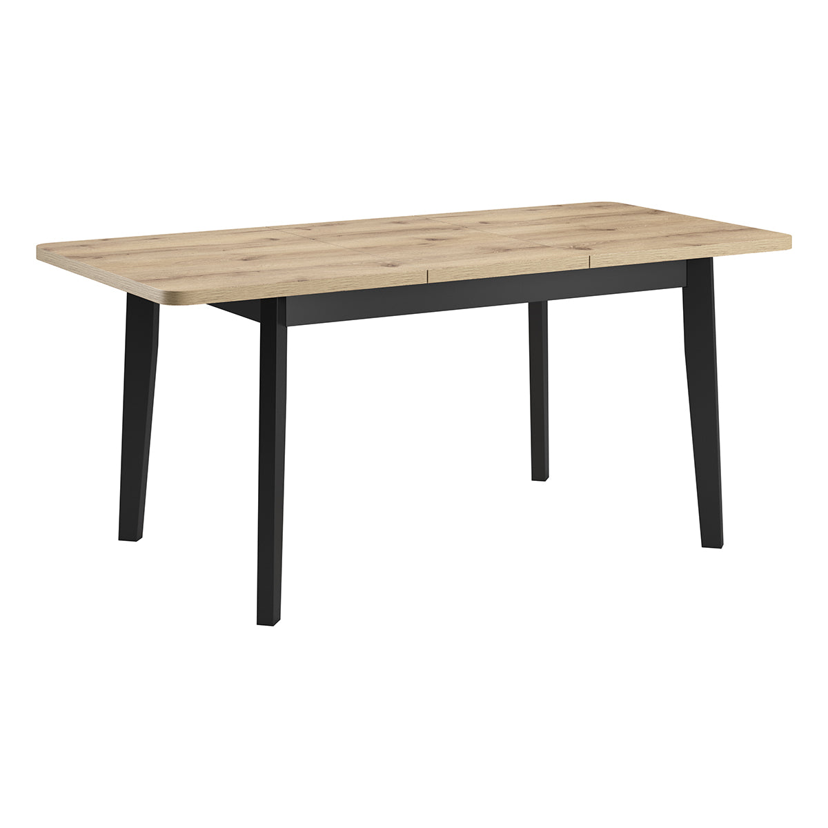Table à manger extensible 4 à 8 places Raven Noir et Bois