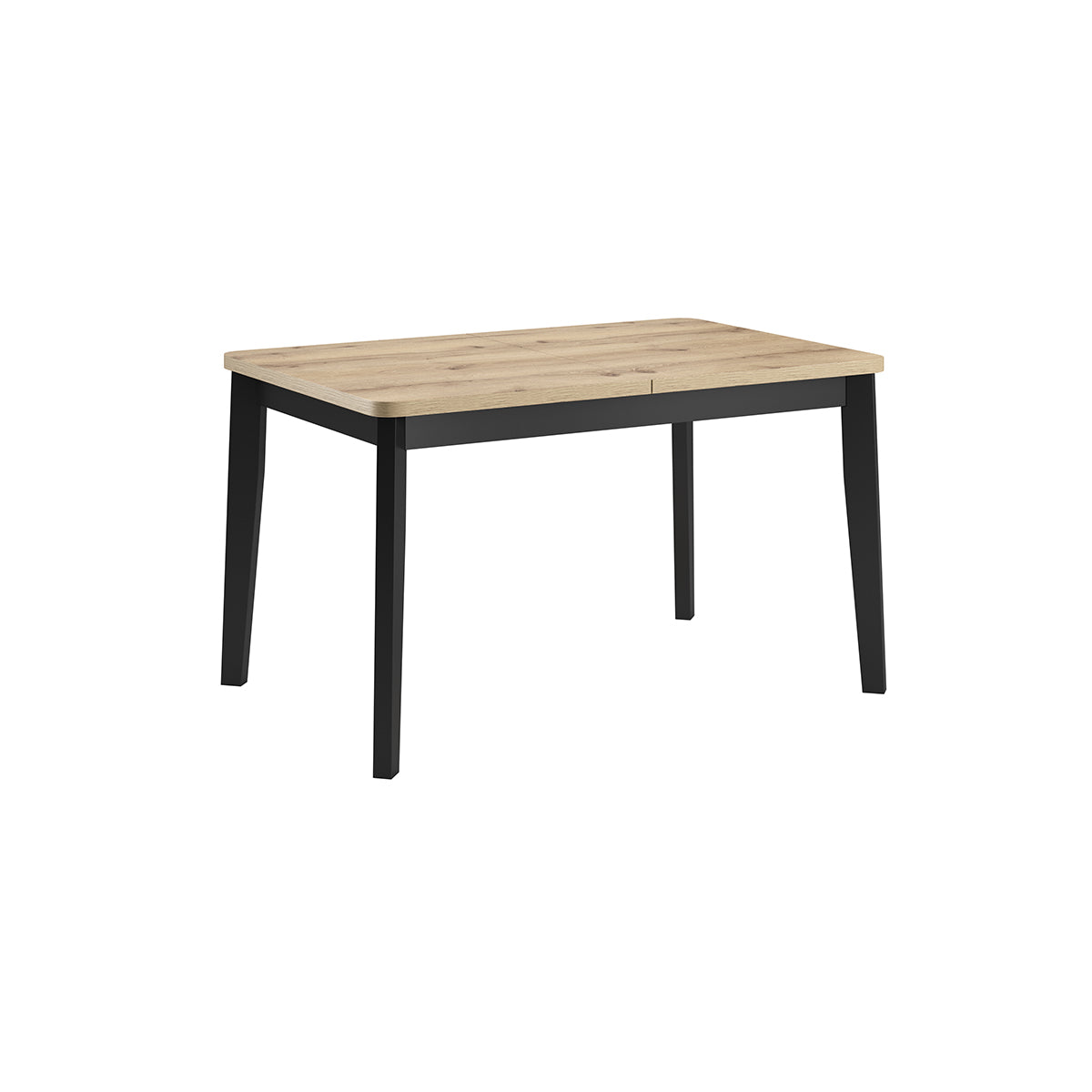 Table à manger extensible 4 à 8 places Raven Noir et Bois - vue 2