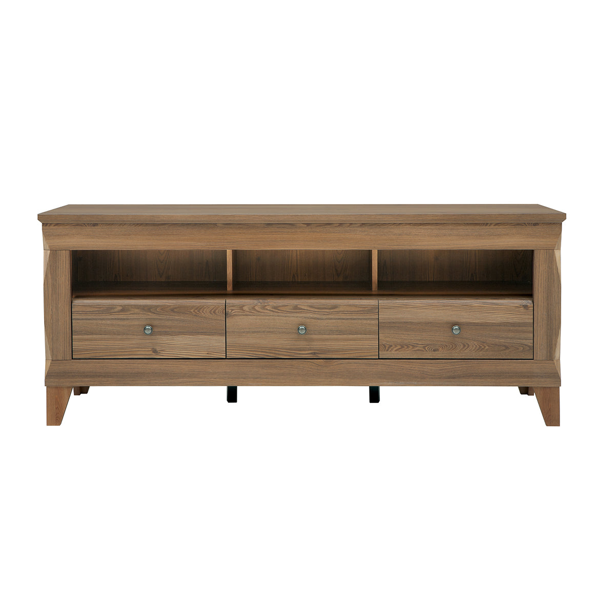 Meuble TV 3 tiroirs 156 cm Raya Bois - vue 3