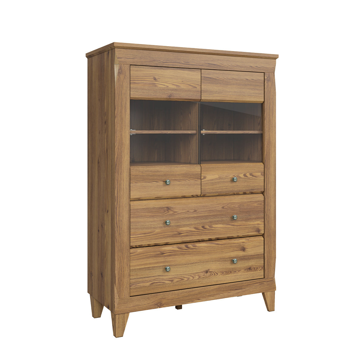 Vaisselier bas 2 portes 2 tiroirs Raya Bois