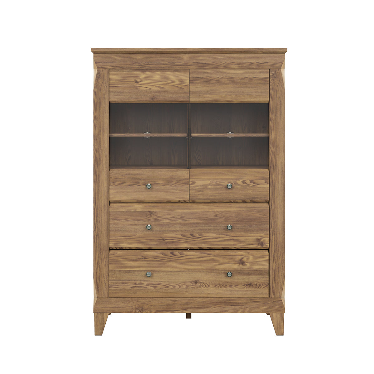 Vaisselier bas 2 portes 2 tiroirs Raya Bois - vue 3