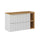 Meuble sous-vasque 100cm 2 tiroirs 2 niches Riva Blanc et Bois