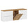 Meuble sous-vasque 160cm panier à linge Riva Blanc et Bois