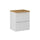 Meuble sous-vasque 50cm 2 tiroirs plan de toilette Riva Blanc et Bois