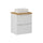 Meuble simple vasque 50cm 2 tiroirs Riva Blanc et Bois