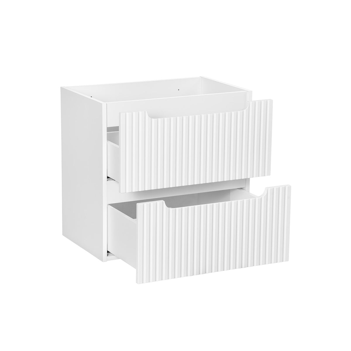 Meuble sous-vasque 60cm 2 tiroirs Riva Blanc - vue 2