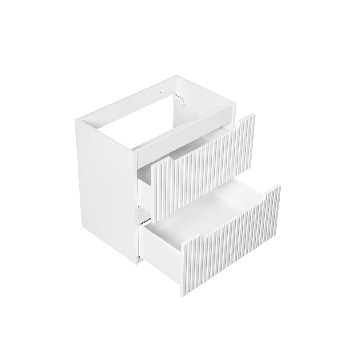 Meuble sous-vasque 60cm 2 tiroirs Riva Blanc - vue 3