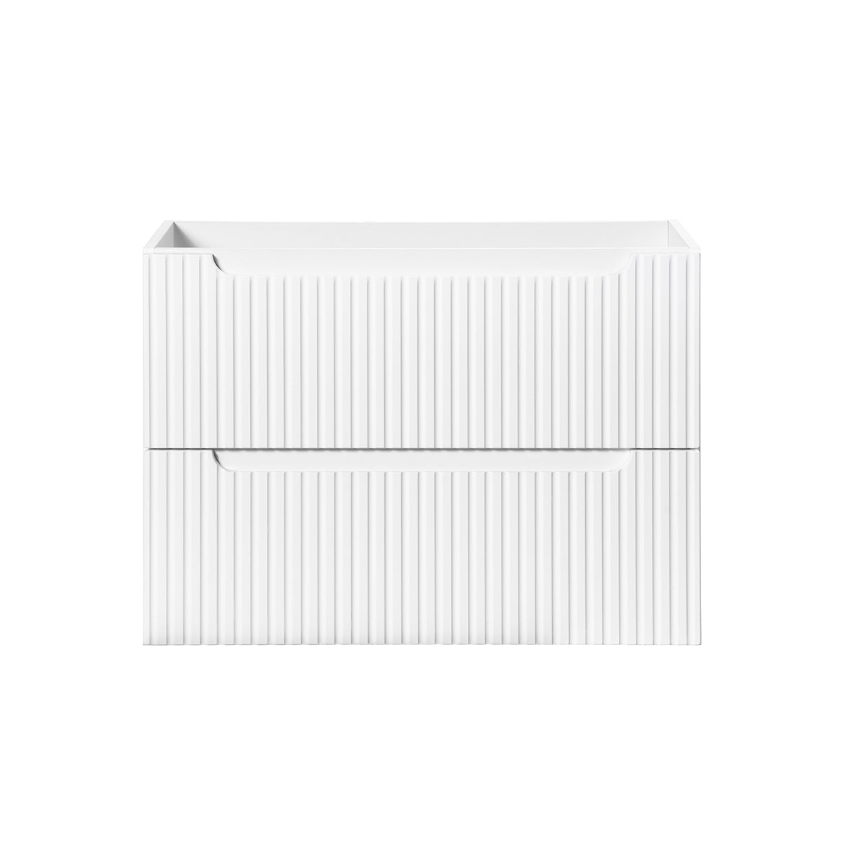 Meuble sous-vasque 80cm 2 tiroirs Riva Blanc - vue 3
