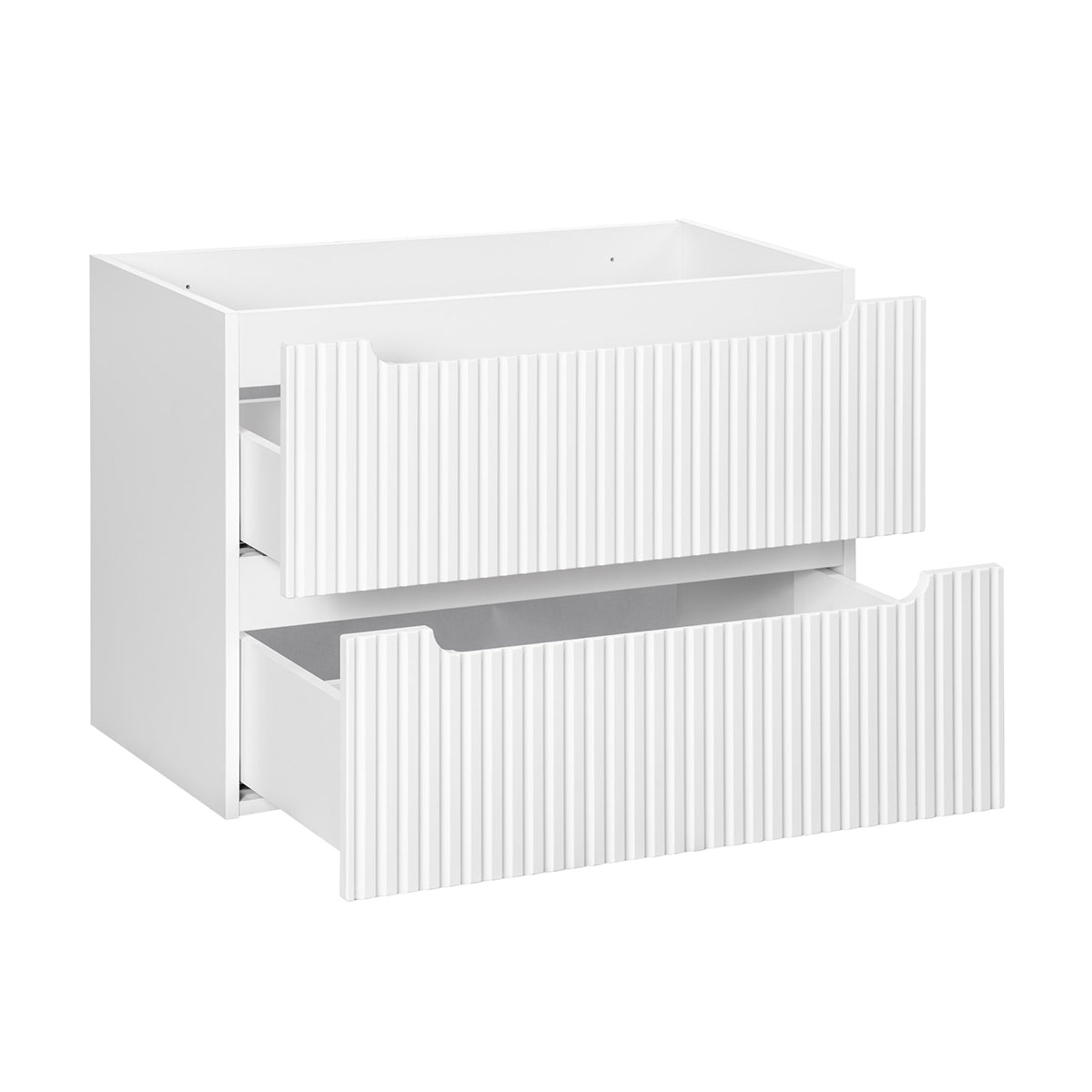 Meuble sous-vasque 80cm 2 tiroirs Riva Blanc - vue 2