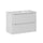 Meuble simple vasque encastrée 80cm 2 tiroirs Riva Blanc