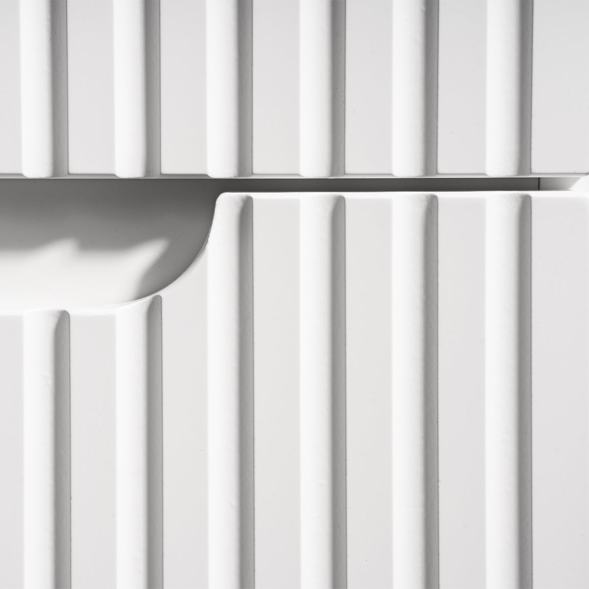 Ensemble meuble simple vasque encastrée 50cm 2 tiroirs et colonne Riva Blanc et Bois - vue 12