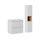 Ensemble meuble simple vasque encastrée 60cm 2 tiroirs et colonne Riva Blanc et Bois