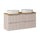 Meuble double vasque 120cm 4 tiroirs Riva Cachemire et Bois