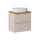Meuble simple vasque 60cm 2 tiroirs Riva Cachemire et Bois