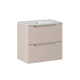 Meuble simple vasque encastrée 60cm 2 tiroirs Riva Cachemire