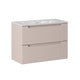 Meuble simple vasque encastrée 80cm 2 tiroirs Riva Cachemire