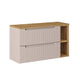Meuble sous-vasque 100cm 2 tiroirs 2 niches Riva Cachemire et Bois