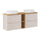 Meuble double vasque 140cm 4 tiroirs 2 niches Riva Cachemire et Bois