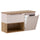 Meuble sous-vasque 100cm panier à linge Riva Cachemire et Bois