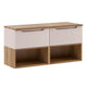 Meuble sous-vasque 120cm plan de toilette Riva Cachemire et Bois